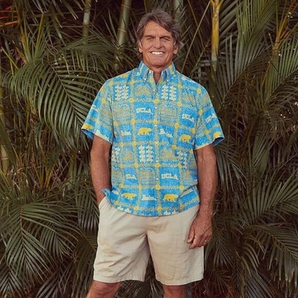Reyn Spooner University California UCLA Tailored Hawaiian Button Shirt M NWT - Picture 5 of 5